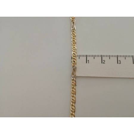 COLLANA In ORO Bicolore GIALLO BIANCO Unisex 18 KT 750% Collier Girocollo Catena - 3