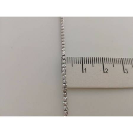 COLLANA Collier Girocollo Donna ORO BIANCO 18 Karati 750% Con Sfere Sfaccettate - 3