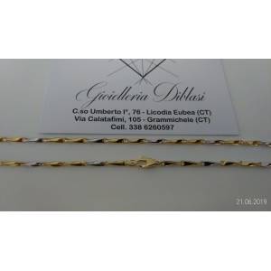 Collana in oro giallo e oro bianco (bicolore) 18kt 750% Made in Italy - 1 2