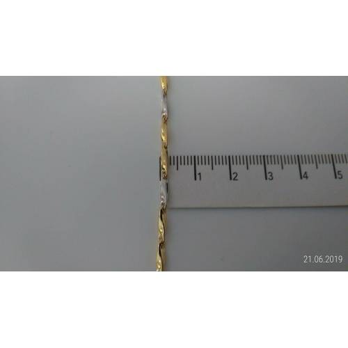 Collana in oro giallo e oro bianco (bicolore) 18kt 750% Made in Italy - 3