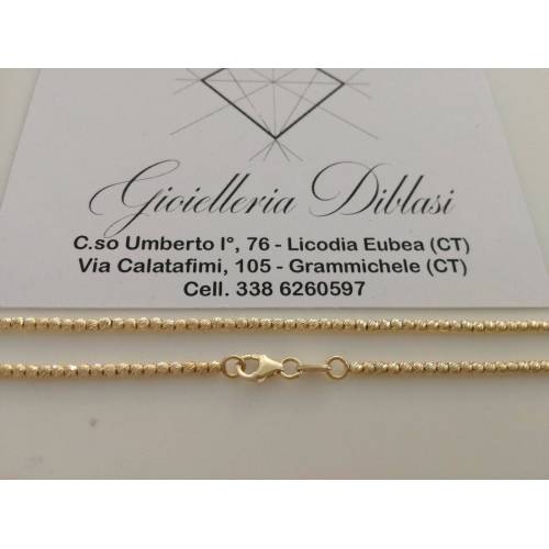 COLLANA IN ORO GIALLO Uomo Donna Unisex Oro 18 KARATI 750% Made in Italy - 2