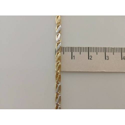 COLLANA ORO 18 KT 750% Bicolore GIALLO E BIANCO Uomo Donna Unisex COLLIER CATENA - 3