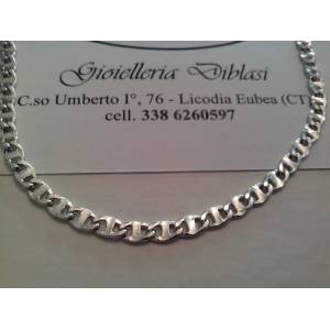 COLLANA IN ORO BIANCO Uomo Donna Unisex oro 18 karati 750% Made in italy - 1