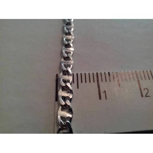 COLLANA IN ORO BIANCO Uomo Donna Unisex oro 18 karati 750% Made in italy - 3