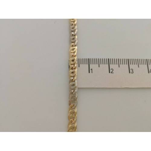 COLLANA In ORO Bicolore GIALLO e BIANCO Unisex Oro 18 KT 750% Made In Italy - 3