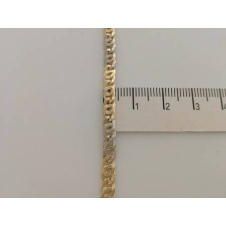 COLLANA In ORO Bicolore GIALLO e BIANCO Unisex Oro 18 KT 750% Made In Italy - 3