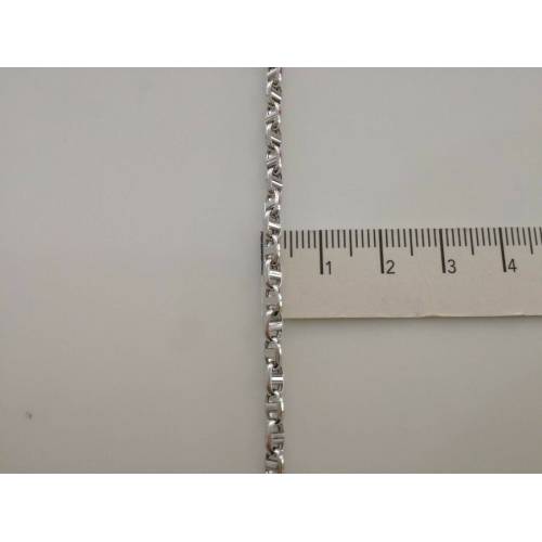 COLLIER COLLANA Oro 18 karati 750% ORO BIANCO Uomo Donna Unisex Made In Italy - 3