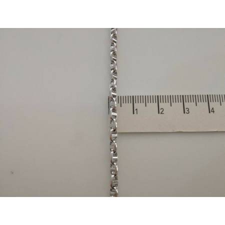 COLLIER COLLANA Oro 18 karati 750% ORO BIANCO Uomo Donna Unisex Made In Italy - 3