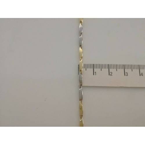 COLLANA In ORO Bicolore GIALLO e BIANCO Unisex Oro 18 KT 750% Made In Italy - 3