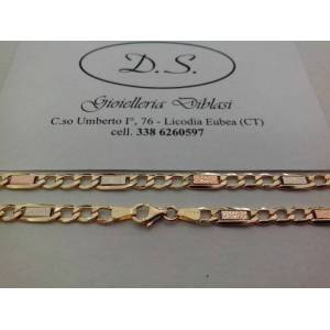 COLLANA ORO GIALLO BIANCO ROSSO 18 Kt 750% Uomo Donna CATENA Girocollo Collier - 1 2