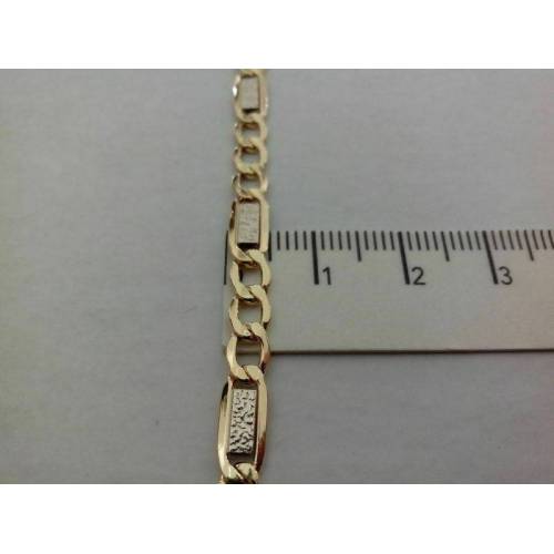 COLLANA In ORO Bicolore GIALLO E BIANCO Unisex Oro 18 KT 750% Catena Girocollo - 3