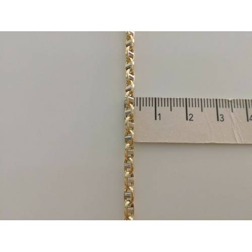 COLLANA In ORO Bicolore GIALLO BIANCO 18 KT 750% Unisex Collier Catena Girocollo - 3