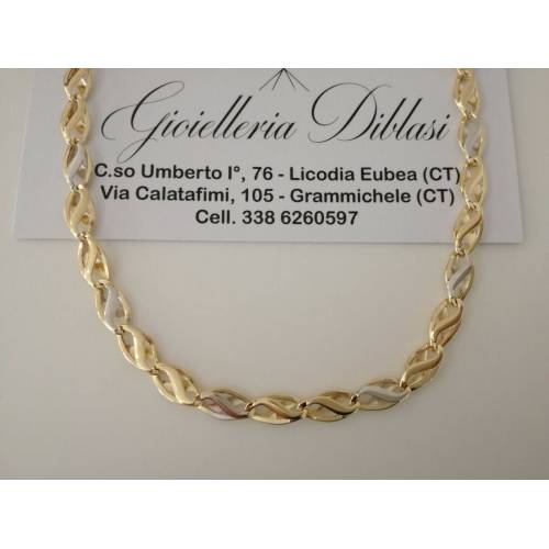 Collana in oro giallo e oro bianco (bicolore) 18kt 750% - 1