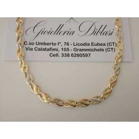 Collana in oro giallo e oro bianco (bicolore) 18kt 750% - 1