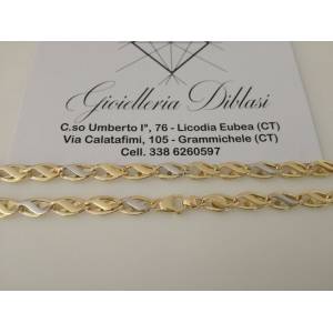 Collana in oro giallo e oro bianco (bicolore) 18kt 750% - 1 2