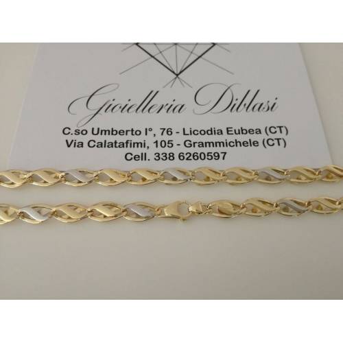 Collana in oro giallo e oro bianco (bicolore) 18kt 750% - 2