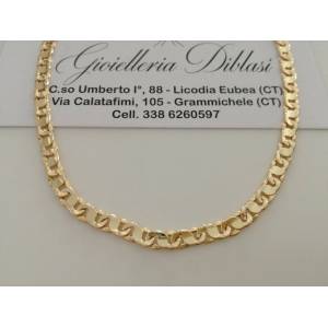 COLLANA IN ORO GIALLO Uomo Donna Unisex 18 KARATI 750% COLLIER Catena Girocollo - 1