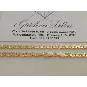 COLLANA IN ORO GIALLO Uomo Donna Unisex 18 KARATI 750% COLLIER Catena Girocollo - 1 2