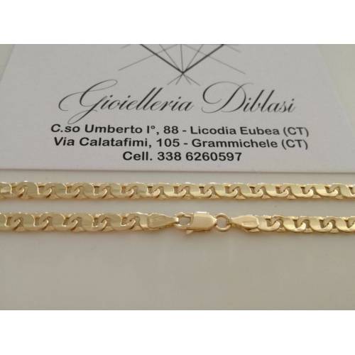 COLLANA IN ORO GIALLO Uomo Donna Unisex 18 KARATI 750% COLLIER Catena Girocollo - 2