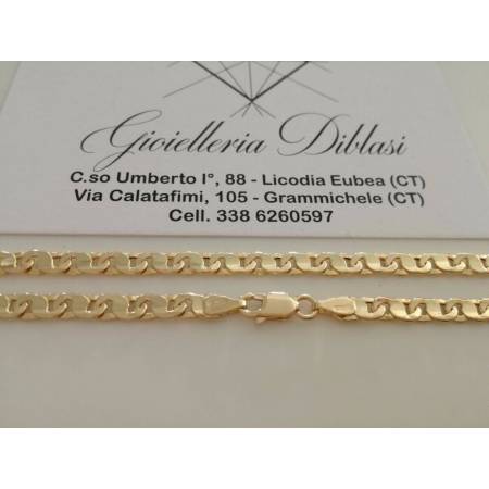 COLLANA IN ORO GIALLO Uomo Donna Unisex 18 KARATI 750% COLLIER Catena Girocollo - 2