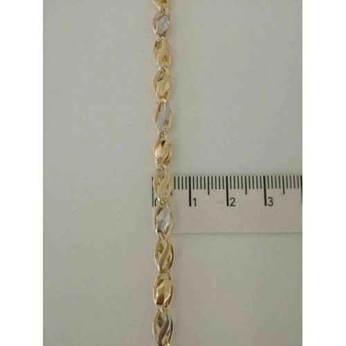 COLLIER COLLANA Oro Giallo e Bianco bicolore Oro 18 Karati 750% made in Italy - 3