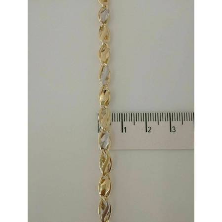 COLLIER COLLANA Oro Giallo e Bianco bicolore Oro 18 Karati 750% made in Italy - 3