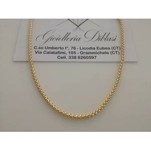 COLLANA In ORO GIALLO Unisex Oro 18 KT 750% Made In Italy - 1