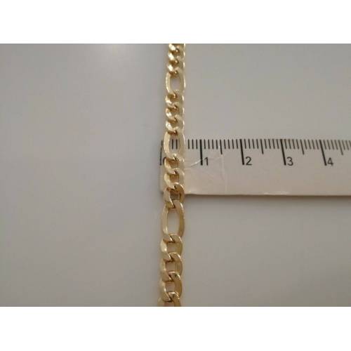 COLLANA ORO 18 KT 750% CATENA Uomo Donna Unisex Collier ORO Giallo Maglia 3+1 - 3