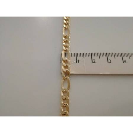 COLLANA ORO 18 KT 750% CATENA Uomo Donna Unisex Collier ORO Giallo Maglia 3+1 - 3