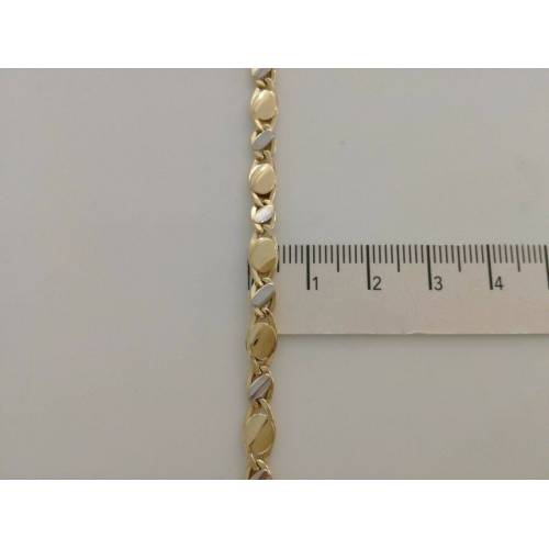 COLLANA In ORO Bicolore GIALLO e BIANCO Unisex Oro 18 KT 750% Made In Italy - 3