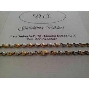 COLLANA ORO GIALLO E BIANCO BICOLORE (oro 18 kt titolo 750%) - 1 2