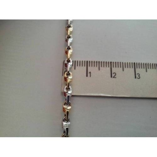 COLLANA ORO GIALLO E BIANCO BICOLORE (oro 18 kt titolo 750%) - 3