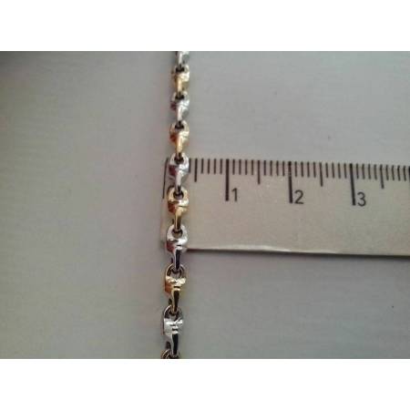 COLLANA ORO GIALLO E BIANCO BICOLORE (oro 18 kt titolo 750%) - 3