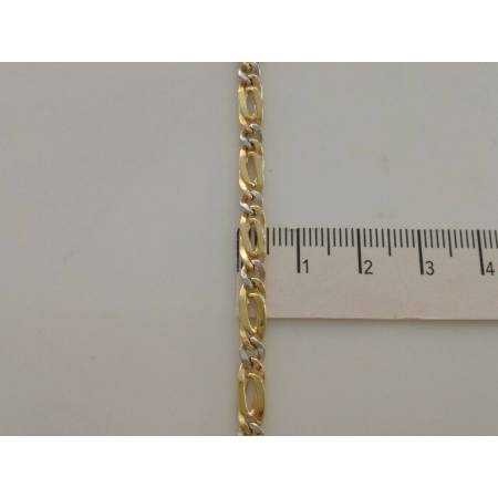 COLLANA In ORO Bicolore GIALLO e BIANCO Unisex Oro 18 KT 750% Made In Italy - 3