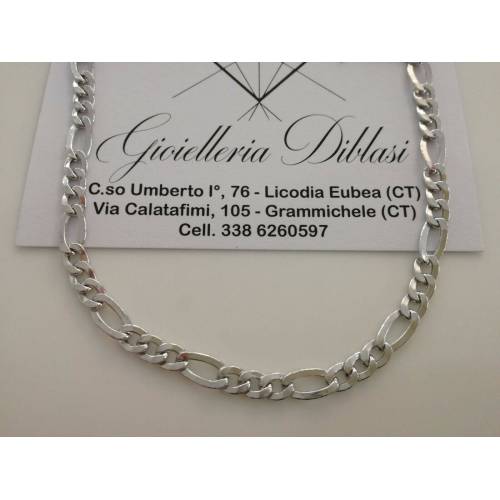 COLLANA COLLIER In ORO BIANCO Uomo Donna Unisex Oro 18 Karati 750% - 1