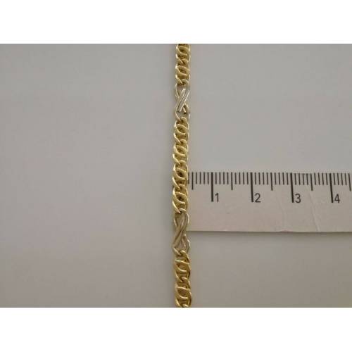 COLLANA In ORO Bicolore GIALLO E ORO BIANCO Unisex Oro 18 KT 750% Made In Italy - 3