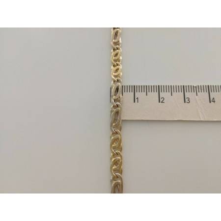 COLLANA In ORO Bicolore GIALLO E BIANCO 18 Karati 750% Uomo Donna Unisex Collier - 3