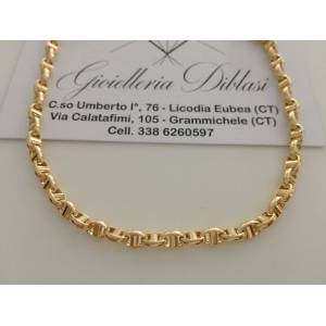 COLLANA In ORO GIALLO Unisex Oro 18 KT 750% Made In Italy - 1