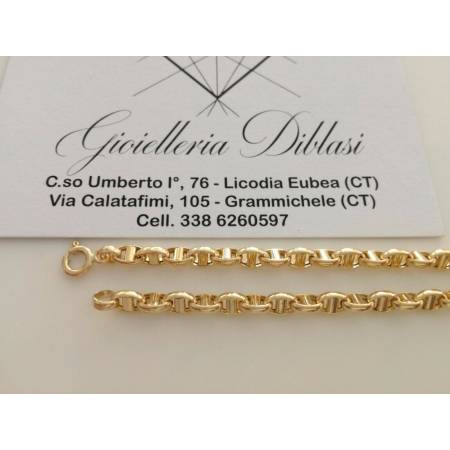 COLLANA In ORO GIALLO Unisex Oro 18 KT 750% Made In Italy - 2