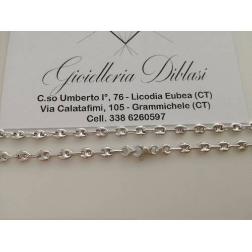 COLLANA IN ORO BIANCO MODELLO MAGLIA MARINARA (18KARATI - 750%) - 2