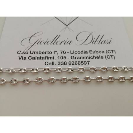 COLLANA IN ORO BIANCO MODELLO MAGLIA MARINARA (18KARATI - 750%) - 3