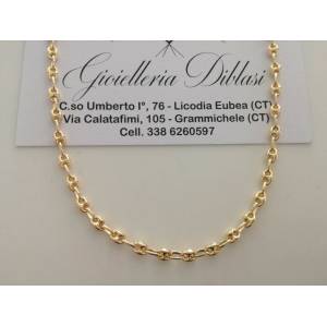COLLANA In ORO GIALLO Modello MARINARA Unisex Oro 18 KT 750% Made In Italy - 1