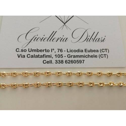 COLLANA In ORO GIALLO Modello MARINARA Unisex Oro 18 KT 750% Made In Italy - 3
