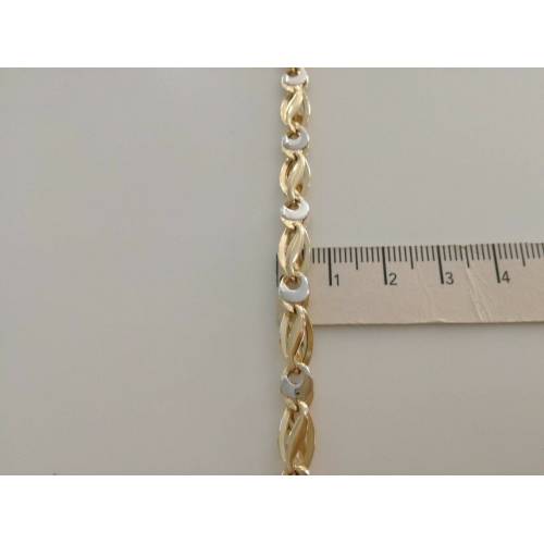 COLLANA COLLIER ORO 18 KT 750% Bicolor GIALLO BIANCO Uomo Donna CATENA Girocollo - 3