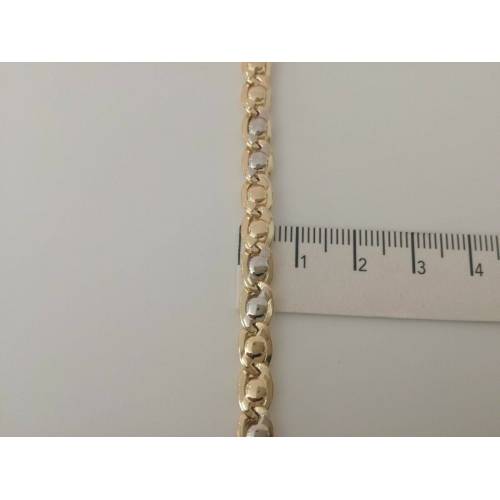 COLLANA In ORO Bicolore GIALLO E ORO BIANCO Unisex Oro 18 KT 750% Made In Italy - 3