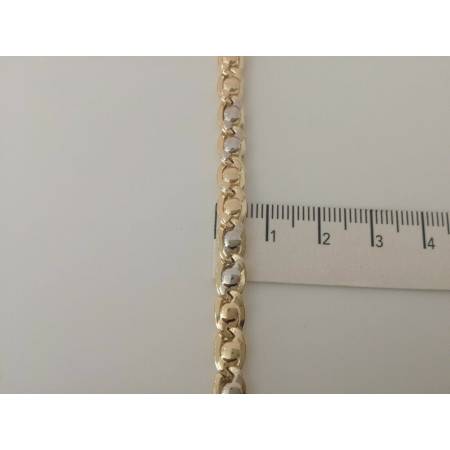 COLLANA In ORO Bicolore GIALLO E ORO BIANCO Unisex Oro 18 KT 750% Made In Italy - 3