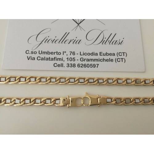 COLLANA In ORO Bicolore GIALLO E ORO BIANCO Unisex Oro 18 KT 750% Made In Italy - 2