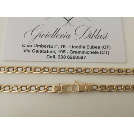 COLLANA In ORO Bicolore GIALLO E ORO BIANCO Unisex Oro 18 KT 750% Made In Italy - 2