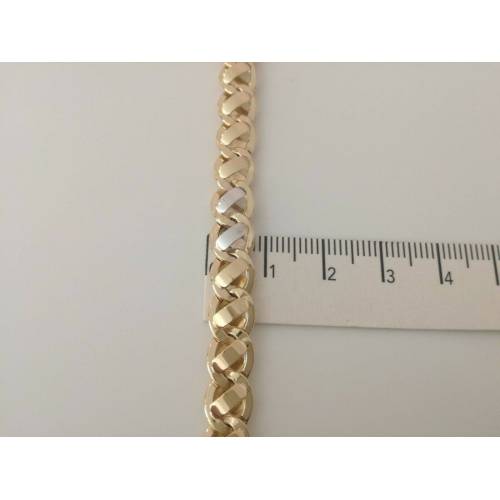 COLLANA In ORO Bicolore GIALLO E ORO BIANCO Unisex Oro 18 KT 750% Made In Italy - 3