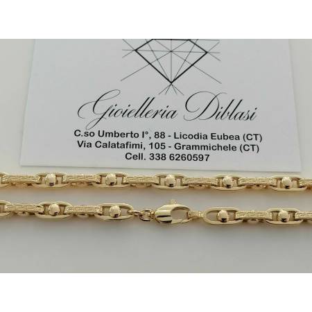 COLLANA In ORO GIALLO Uomo Donna 18 KARATI 750% COLLIER Maglia Catena Girocollo - 2